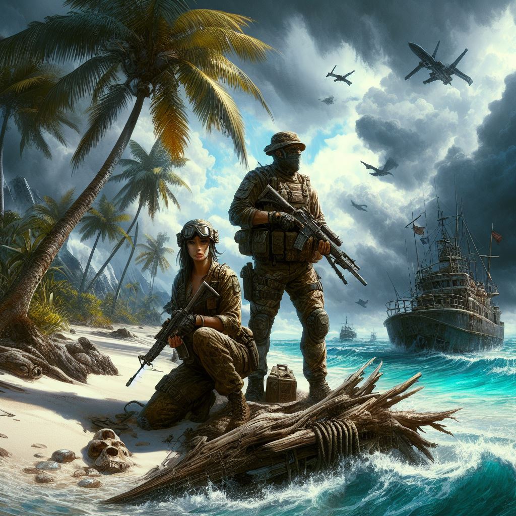 life on a deserted island with an enemy female soldier